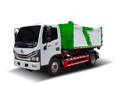 藍牌東風多利卡5方勾臂垃圾車